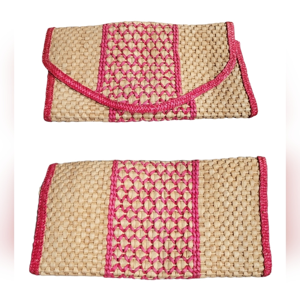 VTG Straw Clutch By MCI A World Of Fine Handbags